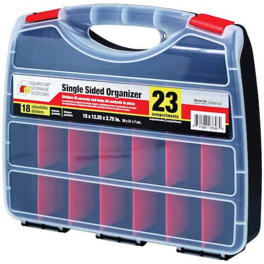 Quantum Storage Systems® Black & Red Single-Sided Organizer | 15" x 12.25" x 2.75" | Michaels®